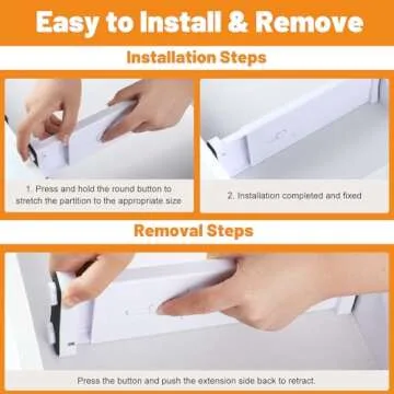 Dntorx 5 Pack Drawer Dividers ABS 3.5" High, 11.7''-17.9'' Adjustable Drawer Dividers Organizers for Clothes Organizers Expandable Separators Dresser Organizer for Clothes Kitchen Utensils Dresser