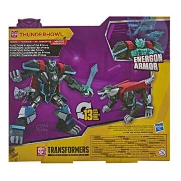 Transformers Bumblebee Cyberverse Adventures Ultra Class Thunderhowl Action Figure, Energon Armor Power Up, for Kids Ages 6 and Up, 6.75-inch