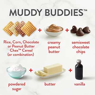 Peanut Butter Chex Cereal, Gluten Free Breakfast Cereal, Made with Whole Grain, 12.2 oz