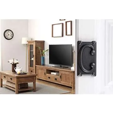 6pcs Vintage Antique Bronze Drawer Ring Pull Handles Knobs Hardware for Dresser Cabinet Door Furniture Drawers Bronze Hand Mission Hardware (6, Black)