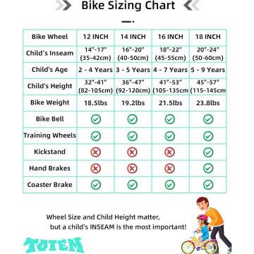 JOYSTAR Kids Bike for Ages 2-12 with Training Wheels