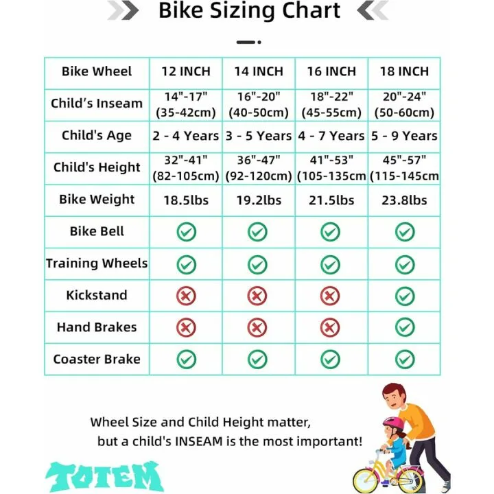 JOYSTAR Kids Bike for Ages 2-12 with Training Wheels