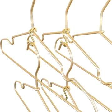 Koobay Metal Clothes Hanger, 36 Pack Connector Hooks Stable Gold Metal Outfit Hangers Extender Clips Organizer Strong Mini Cascading Hanger Hooks