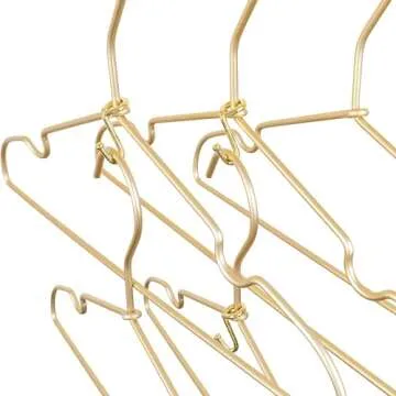 Koobay Metal Clothes Hanger, 36 Pack Connector Hooks Stable Gold Metal Outfit Hangers Extender Clips Organizer Strong Mini Cascading Hanger Hooks