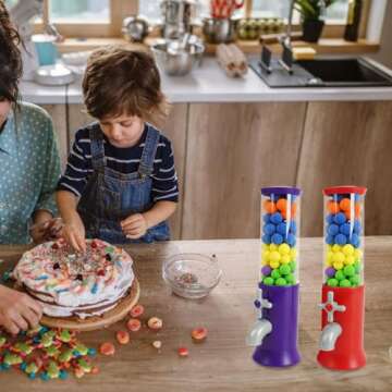 YOBRO Candy Dispenser,Mini Dry Food Dispenser,Antique Faucet Exit Design Candy Machine & Kids Style Snack Dispenser,Novelties, Party Favors & Supplies Gifts,2 Packs