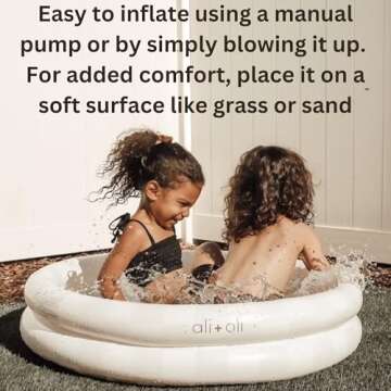 Ali+Oli Inflatable Kiddie Pool for Kids - 35x10 Inches