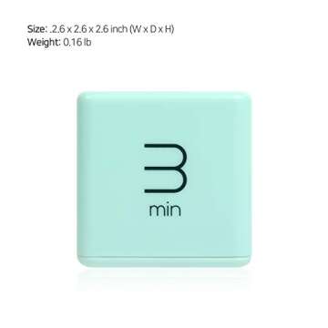 mooas Cube Timer (Mint), Flip Timer Productivity Timer, Time Management, Block Timer Kids Cube Timer Kitchen Timer Desk Timer for Studying Workout Classroom 1, 3, 5, 10 min Timer Setting