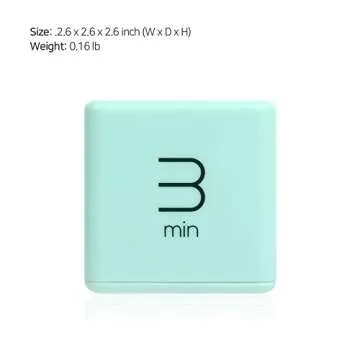 mooas Cube Timer (Mint), Flip Timer Productivity Timer, Time Management, Block Timer Kids Cube Timer Kitchen Timer Desk Timer for Studying Workout Classroom 1, 3, 5, 10 min Timer Setting
