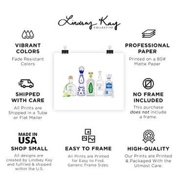 Bar Art Set of 4 | Art Print | Made in USA | Gallery Quality