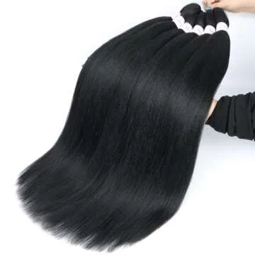 Alrence Pre Stretched Braiding Hair Long Braid 30 Inch 8 Packs Professional Braiding Hair Extensions Synthetic Crochet Twist Braids (30 Inch, 1B#)