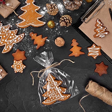 200 Pcs Clear Cellophane Treat Bags for Gifts and Packaging