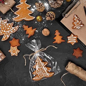 200 Pcs Clear Cellophane Treat Bags for Gifts and Packaging