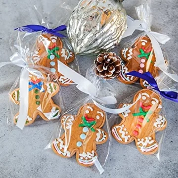 200 Pcs Clear Cellophane Treat Bags for Gifts and Packaging