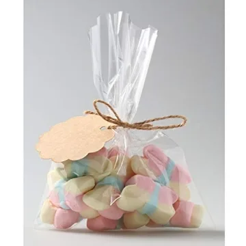 200 Pcs Clear Cellophane Treat Bags for Gifts and Packaging