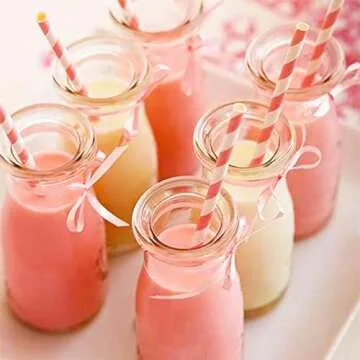 ALINK Biodegradable Paper Straws for Parties and More