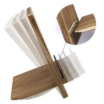 Wood Cookbook Stand Cookbook Holder: Kitchen Adjustable Cookbook Holder Recipe Stand for Counter Brown