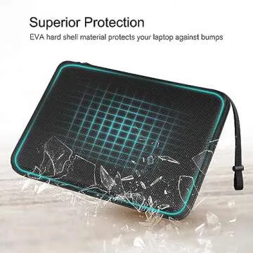 FINPAC Hard Laptop Sleeve Case for 13 inch MacBook Air M3 2024, 14 inch MacBook Pro M4/M3/M2/M1 A2918 A2992 A2779 A2442, 13'' Air/Pro, Waterproof Case for Dell, Surface Laptop, HP, Acer, Black