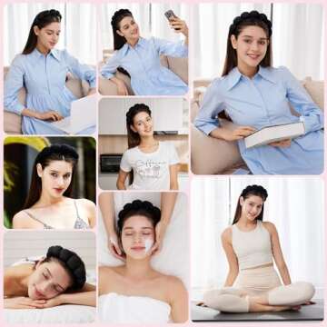 Ztomine Headbands for Women - Spa Headband and Wristband Set - Headband for Washing Face,Facial Mask,Makeup and Skin Care,Gifts for Women and Teen Girl Gifts Trendy Stuff