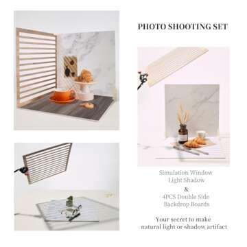 EOAJAFOU Double Sided Backdrop Boards for Photography