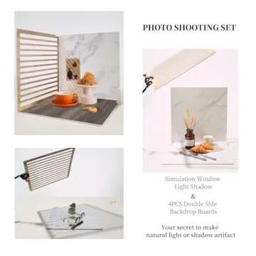 EOAJAFOU Double Sided Backdrop Boards for Photography