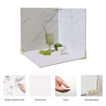 EOAJAFOU Double Sided Backdrop Boards for Photography