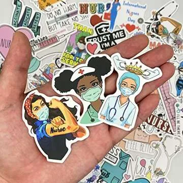 Aowplc 50 Pcs Nurse Stickers for Healthcare Appreciation