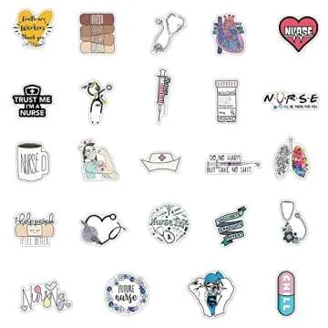 Aowplc 50 Pcs Nurse Stickers for Healthcare Appreciation