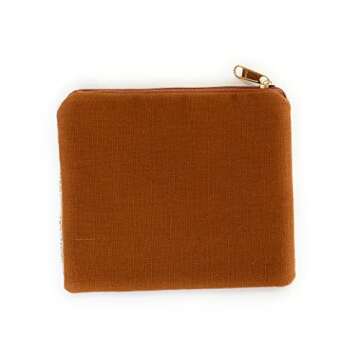 Twine and Love HOWDY Coin Purse Pouch, Coin Purse Pouch, Beaded Coin Purse, Cute Coin Brown