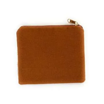 Twine and Love HOWDY Coin Purse Pouch, Coin Purse Pouch, Beaded Coin Purse, Cute Coin Brown