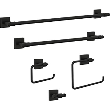 Franklin Brass Maxted Matte Black Towel Bar 24 inch
