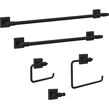 Franklin Brass Maxted Matte Black Towel Bar 24 inch