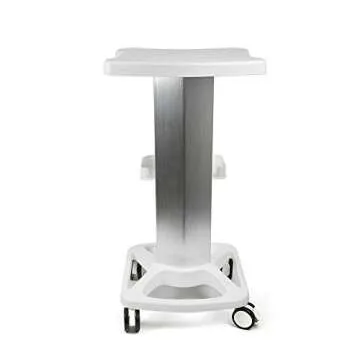 TFCFL Beauty Salon Trolley Stand - Aluminum Alloy + ABS Rolling Cart Trolley Holder Stand Large Portable Tattoo Workstation Stand Salon Instrument Table(Trolley stand white)