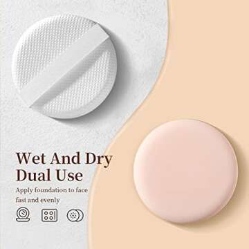 MOHOPE 8Pcs Air Cushion Makeup Sponges for Foundation with Portable Box | Latex-Free Blending Sponge for Liquid, Cream, Foundation and Powder | Teardrop Powder Puff | Pink