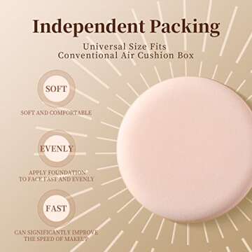 MOHOPE 8Pcs Air Cushion Makeup Sponges for Foundation with Portable Box | Latex-Free Blending Sponge for Liquid, Cream, Foundation and Powder | Teardrop Powder Puff | Pink
