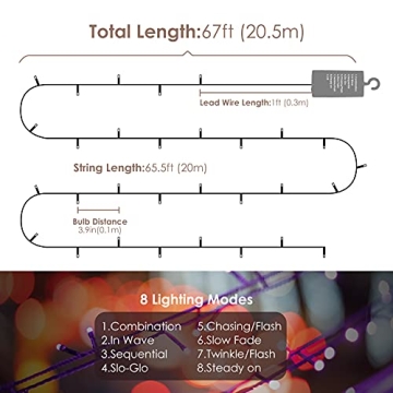 Versatile 200 LED Battery-Powered Christmas Lights
