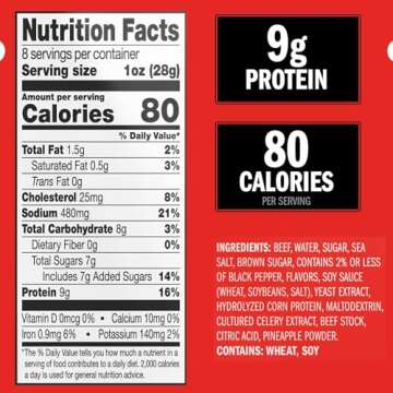 Jack Link's Beef Jerky, Peppered, Half Pounder Large Jerky Bag – Flavorful Meat Snack, Ready to Ea...