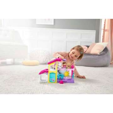 Fisher-Price Little People Barbie Toddler Toy Play and Care Pet Spa Playset with Music & Sounds for ...