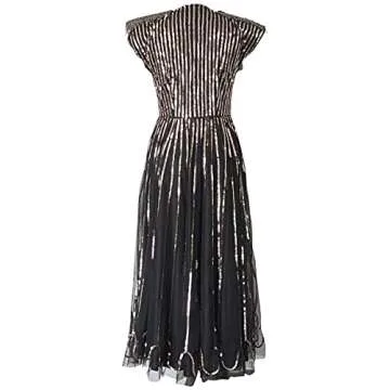 Seta Apparel Women's Sarkisian Sequin V-Neck Dress