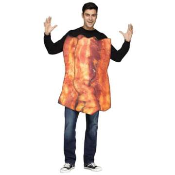 Fun World Men's Bacon & Eggs Adult Costume Set - Quirky Couples Halloween Outfit