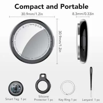 Tukio Air Tag 4-Pack - Bluetooth Tracker for iOS Devices