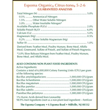 Espoma Organic Citrus-tone 5-2-6 Fertilizer for Citrus Trees