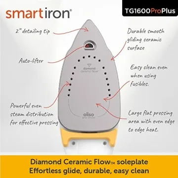 Oliso TG1600 Smart Iron with Auto Lift for Beautiful Creases