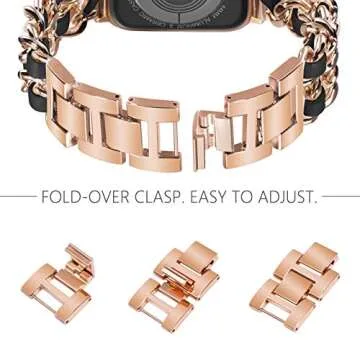 Stylish NewWays Apple Watch Band for Women - Adjustable & Comfortable