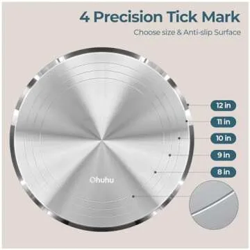 Cake Stand, Ohuhu Aluminium 12''Cake Turntable Decorating Bakery Supplies - BPA-Free Frosting Spinner Rotating Revolving Lazy Susan