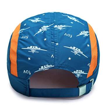 Home Prefer Kids Boys Lightweight Quick Drying Sun Hat Outdoor Sports UV Protection Caps Mesh Side Ball Cap Navy Blue