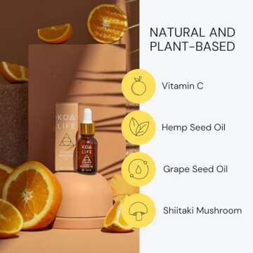 KOA LIFE Facial Oil and Vitamin C Serum for Hydration