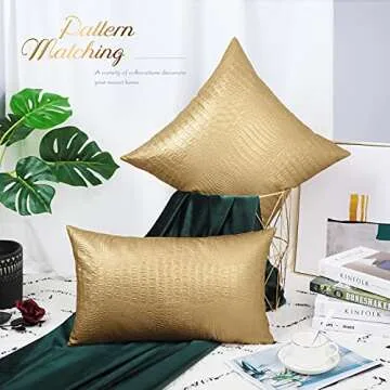 BRAWARM Faux Leather Pillow Covers - Luxurious Home Accent