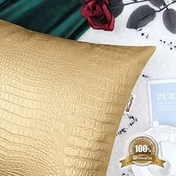 BRAWARM Faux Leather Pillow Covers - Luxurious Home Accent