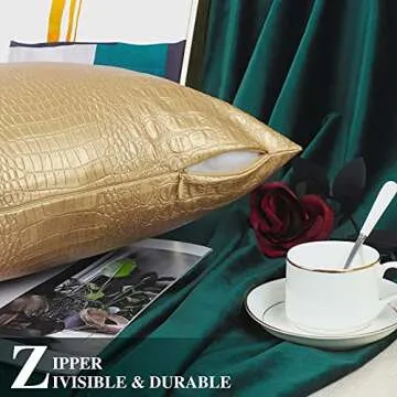 BRAWARM Faux Leather Pillow Covers - Luxurious Home Accent