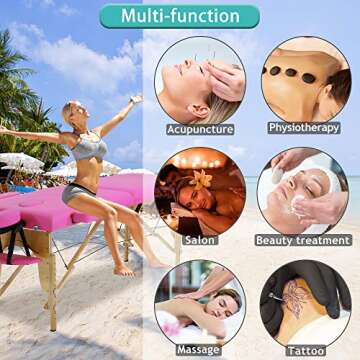 Portable Massage Table Spa Bed Adjustable & Lightweight